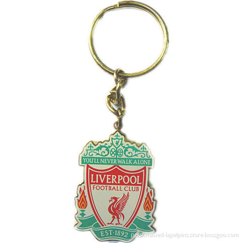 Liverpool Metal Keychains, Zinc Alloy Metal Keychains With Silkscreen Printing Logo